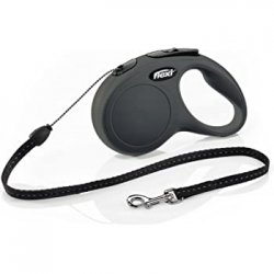 Flexi New Classic Black S virvelė 5m/12kg