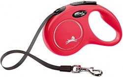 Flexi New Classic Raudonas M juosta 5m/25kg