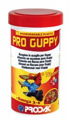 PRODAC PRO GUPPY smulkūs dribsniai gupijoms 100ml 20g 