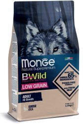 MONGE BWILD adult Low Grain Goose (žąsiena) 12kg