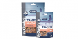 Dr. Clauder’s Trainee Snack, lašišos skanėstai kubeliais šunims ir katėms 80g