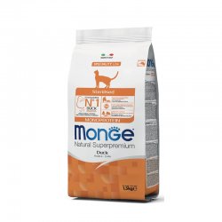 MONGE natural superpremium sterilised Monoprotein Duck 10kg