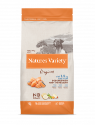 Natures Variety No Grain Mini Adult (lašiša) 7 kg