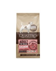 Quattro Small Breed adult begrūdis šunų maistas Su Lašiša ir Krevetėmis 7kg