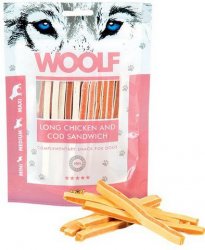 WOOLF Long Chicken and Cod Sandwich 100gr.